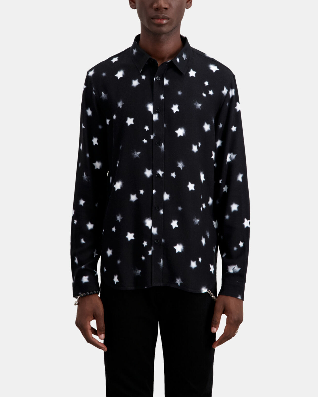 The Kooples MEN BLACK printed shirt
