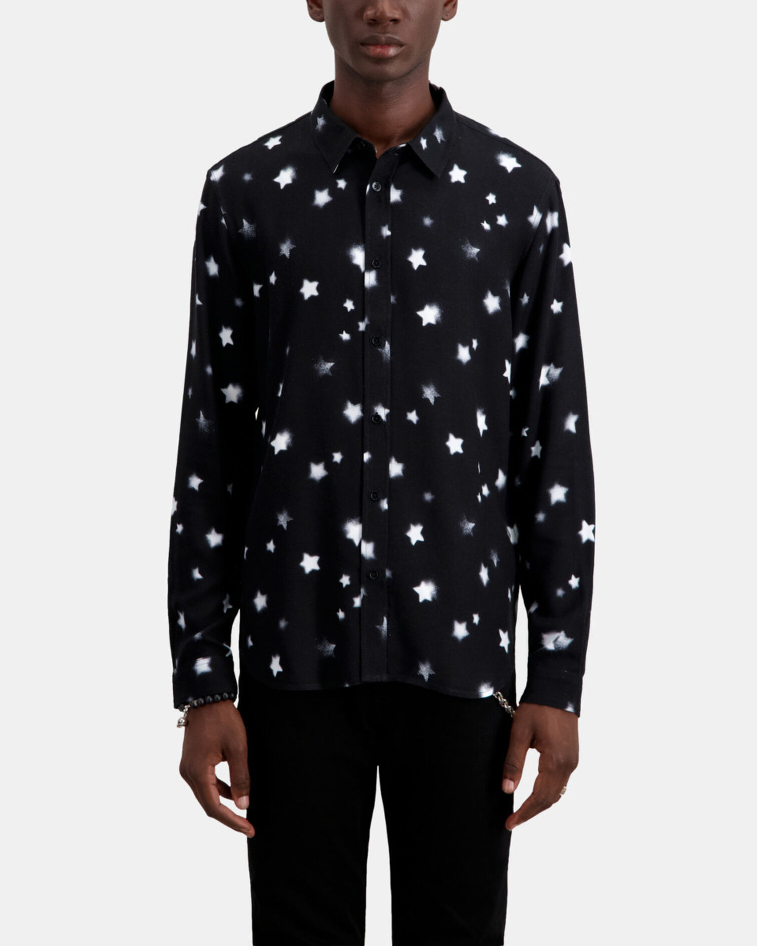 Printed shirt, BLACK, hi-res image number null