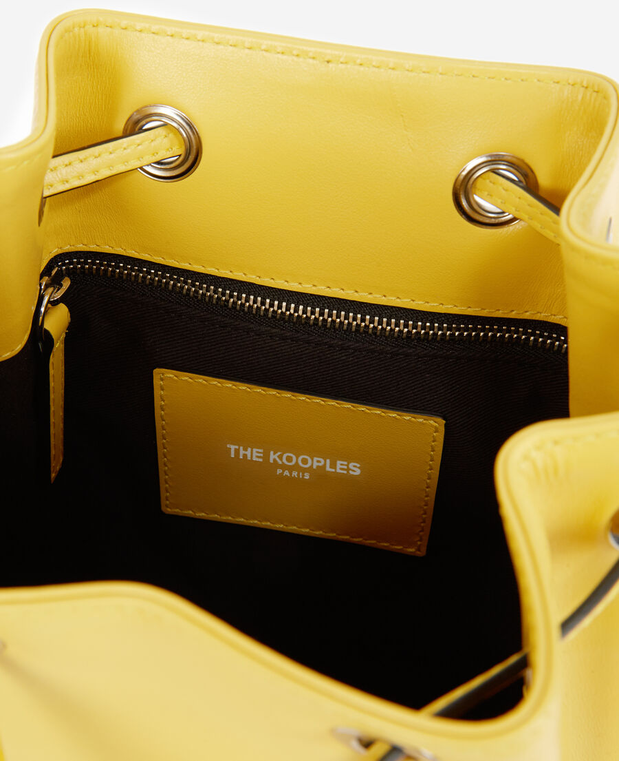 medium tina bag in smooth yellow leather