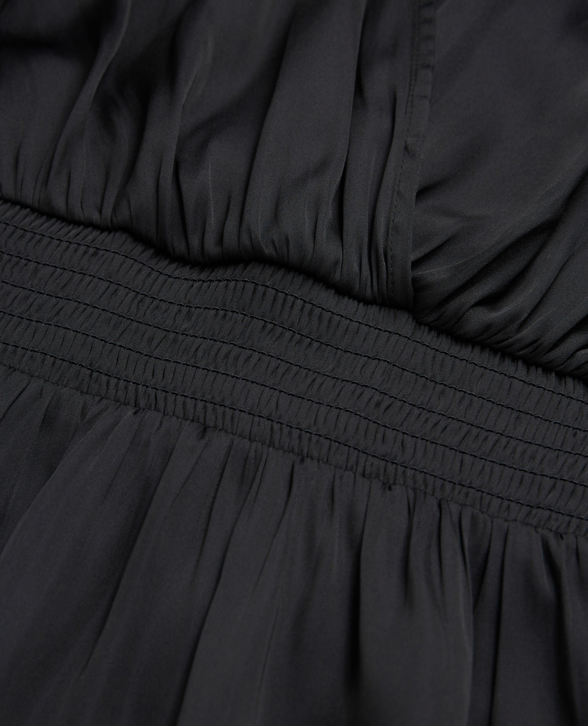 Short black frilly dress, BLACK, hi-res image number null