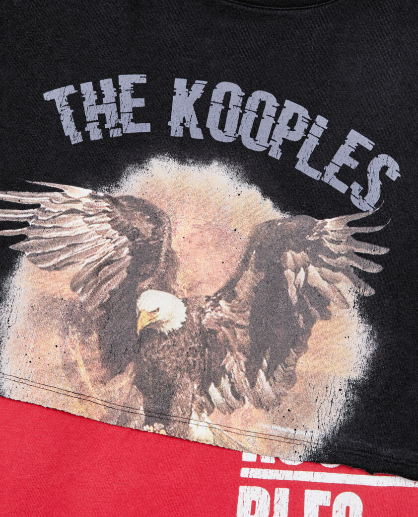 The Kooples HOMME BLACK WASHED t-shirt &agrave; s&eacute;rigraphie noir