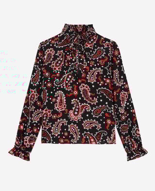 The Kooples FEMME BLACK - RED blouse imprimée