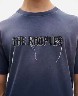 The Kooples MEN DARK NAVY navy blue faded logo t-shirt