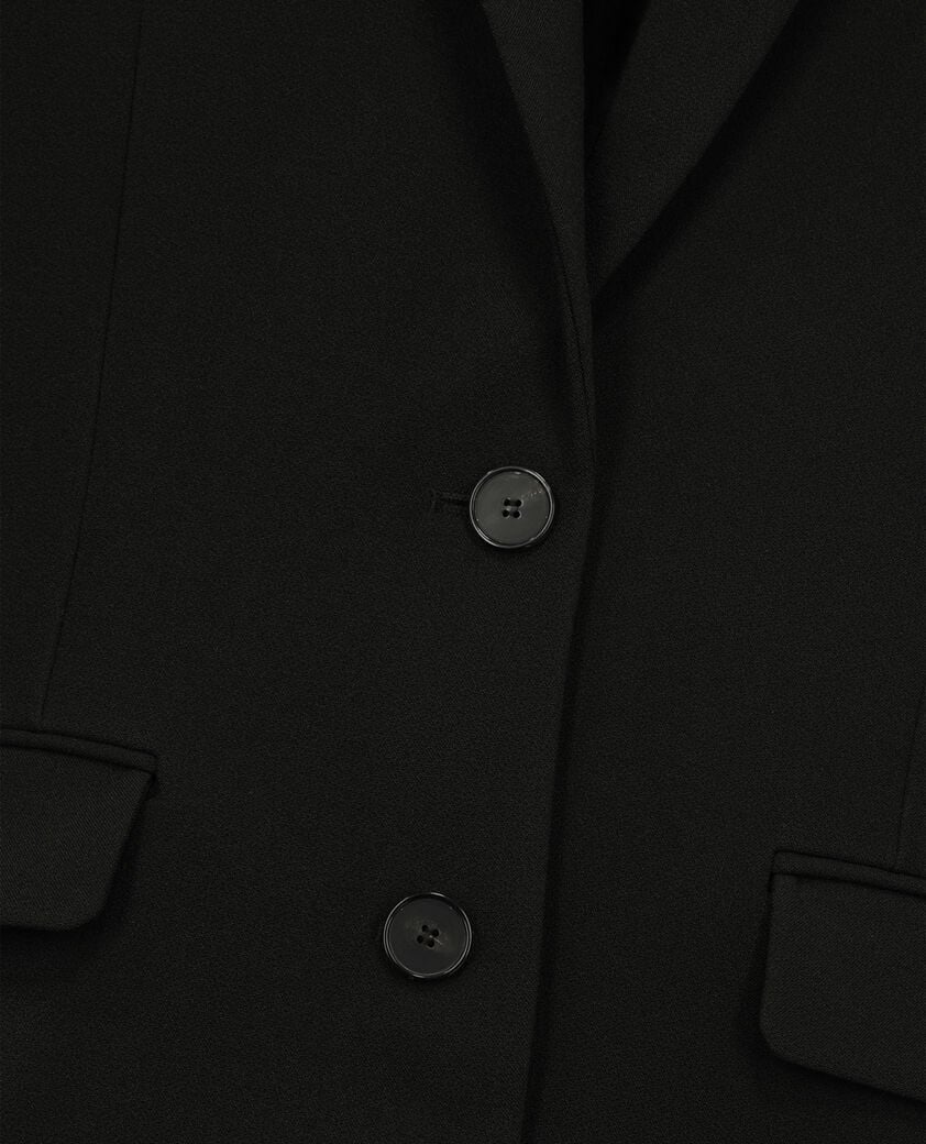 The Kooples WOMEN BLACK black straight-cut suit jacket