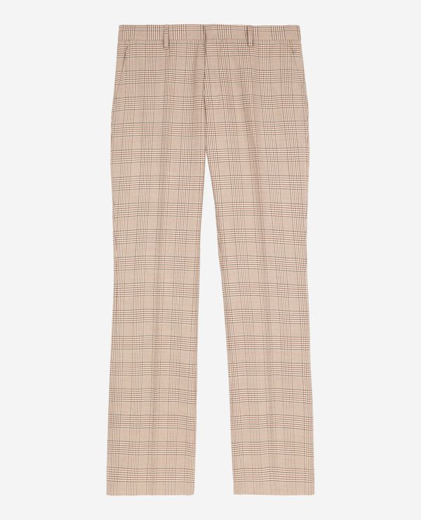 The Kooples HOMBRE BEIGE-BROWN pantalones de traje príncipe de gales beige