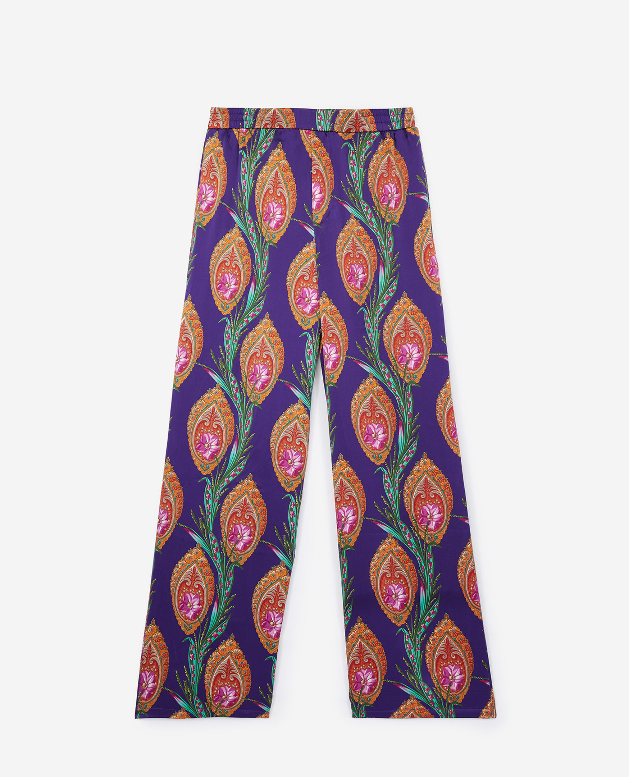 Pantalones violetas de estampado Hindu