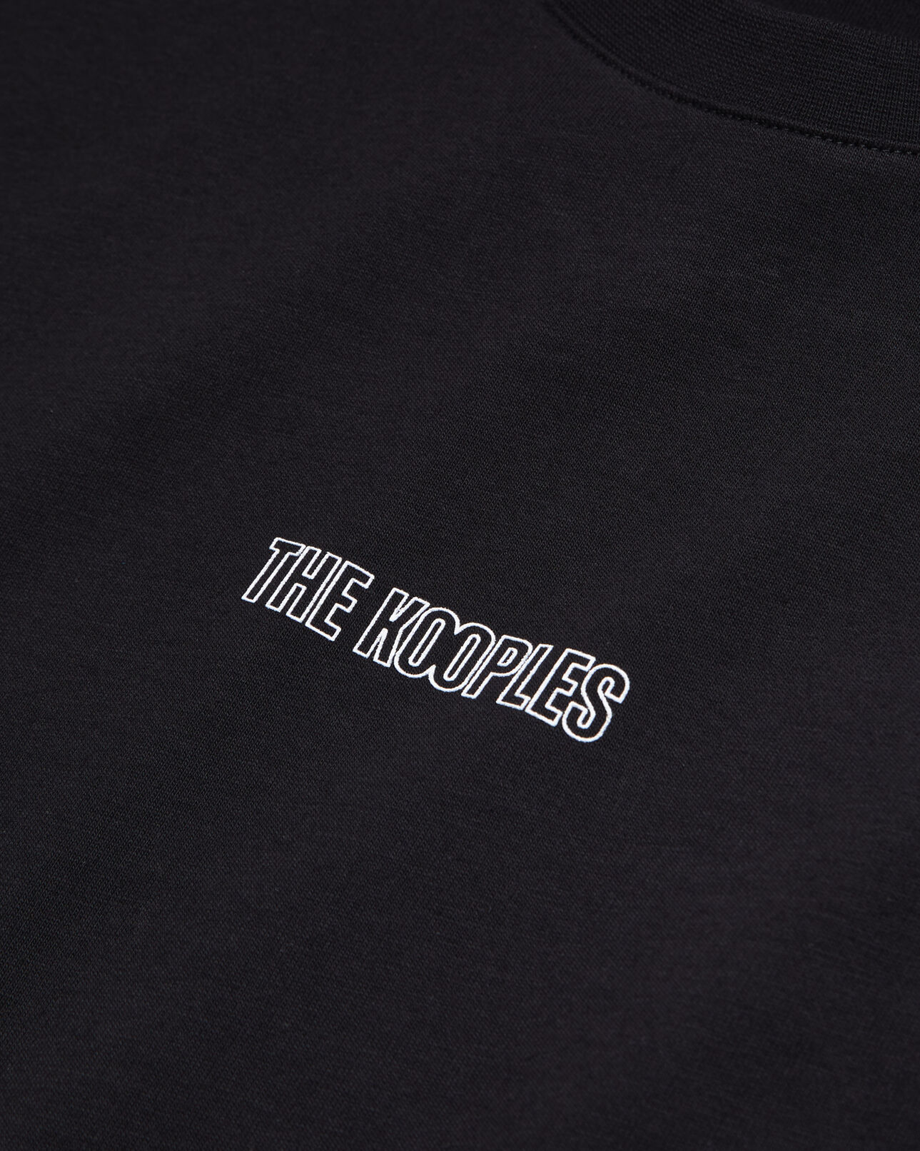 The Kooples MEN BLACK men's black t-shirt with logo