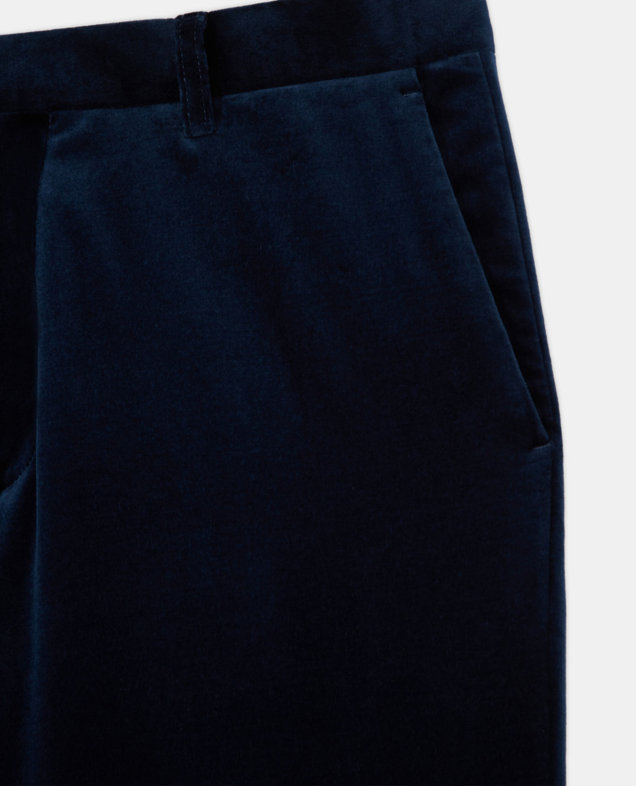 Blue velvet suit pants, NAVY, hi-res image number null