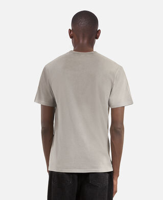 The Kooples MEN GREY MELANGE t-shirt with grey screen print