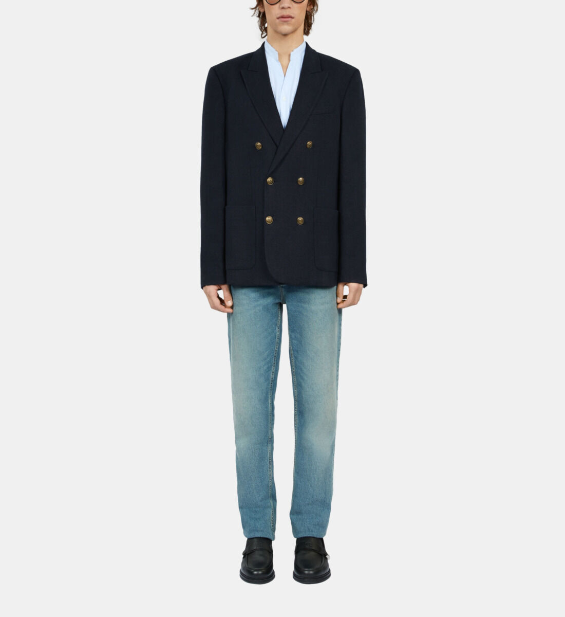 Navy linen blazer 2025