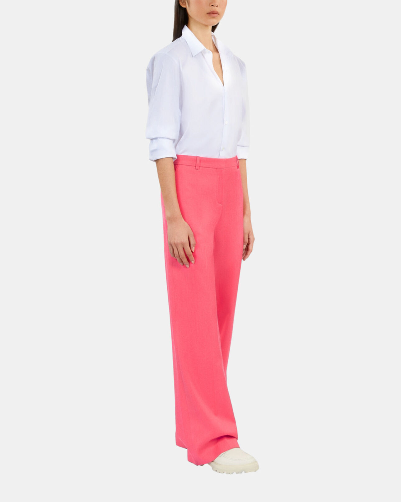 The Kooples WOMEN RETRO PINK fuchsia suit trousers