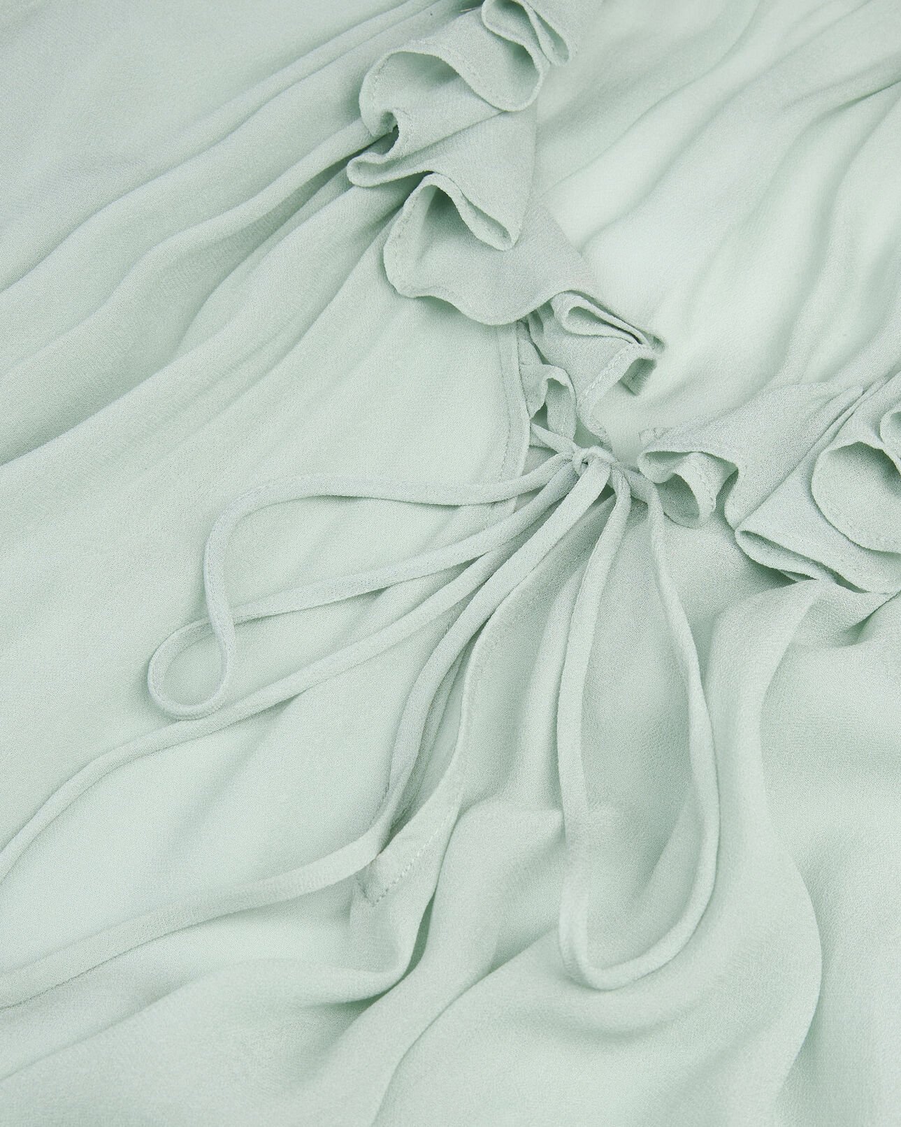 The Kooples F BLUE/GREEN blue blouse with ruffles
