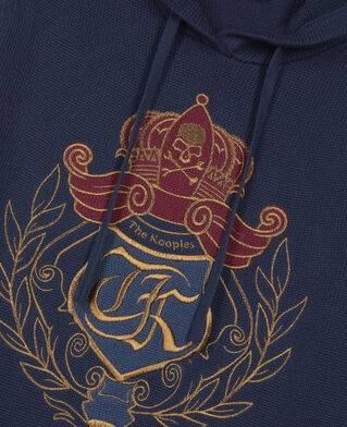 The Kooples WOMEN NAVY navy blue hooded sweater 