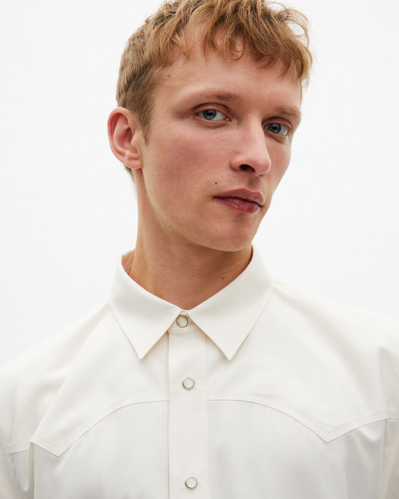 The Kooples HOMME ECRU chemise manches courtes blanche
