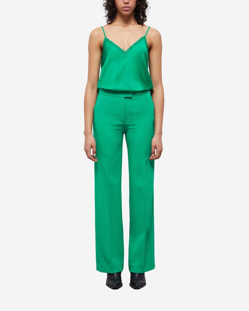 The Kooples F GREEN green crêpe suit pants