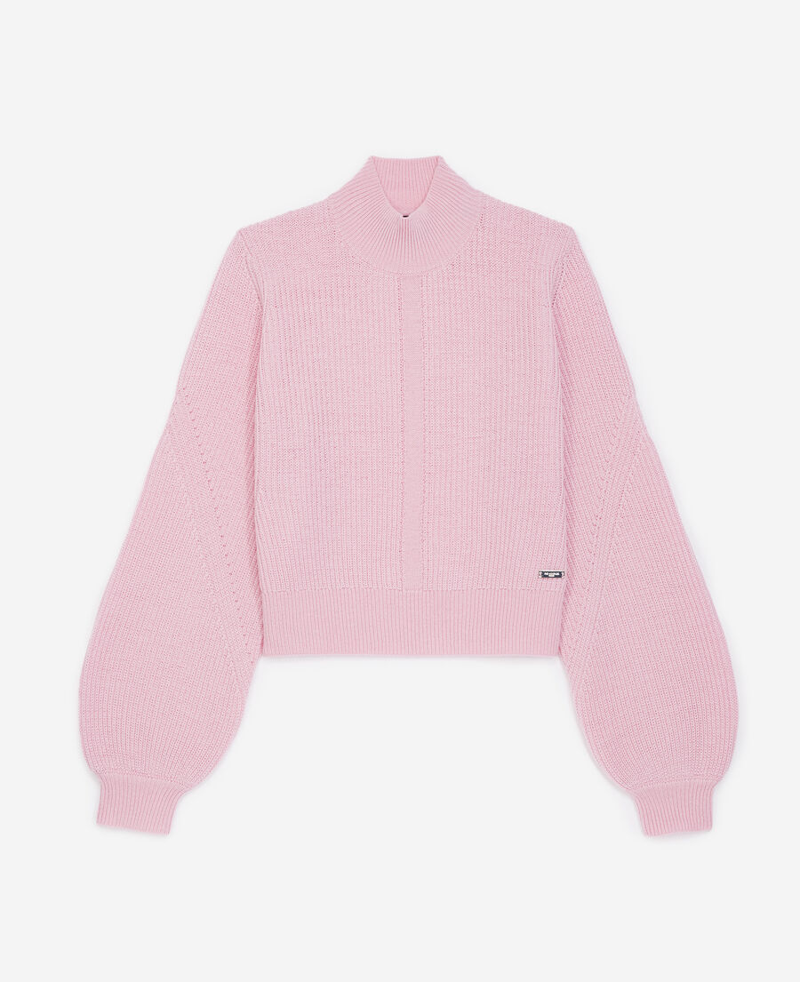 jersey rosa claro lana merina amplio