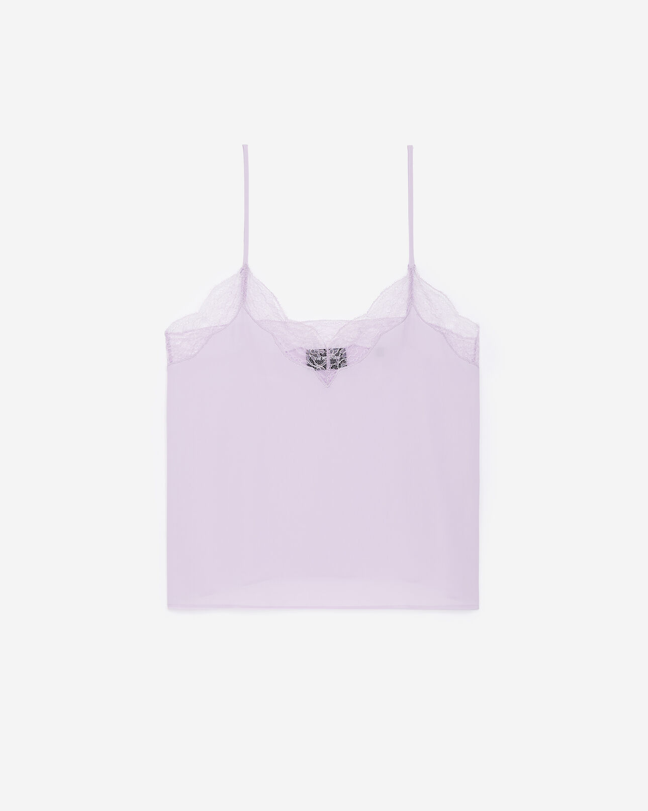 The Kooples WOMEN MAUVE flowing light purple camisole w/straps
