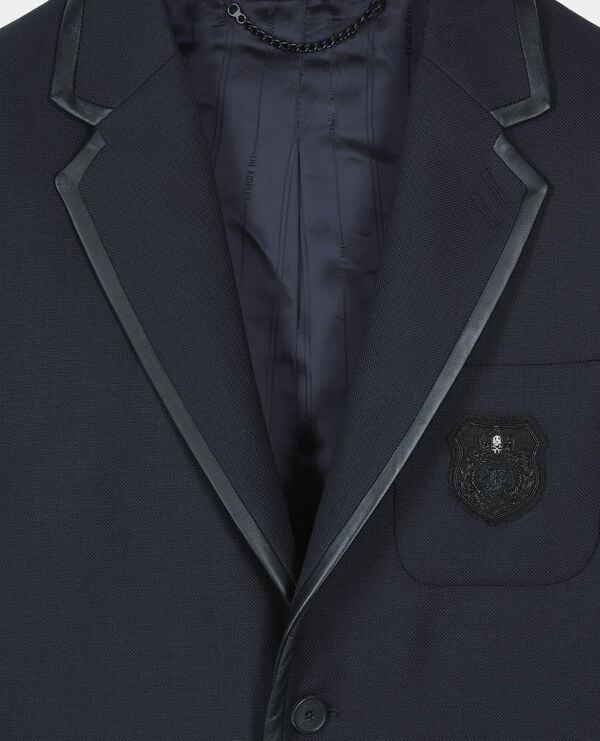 The Kooples MEN DARK NAVY navy blue wool-blend jacket
