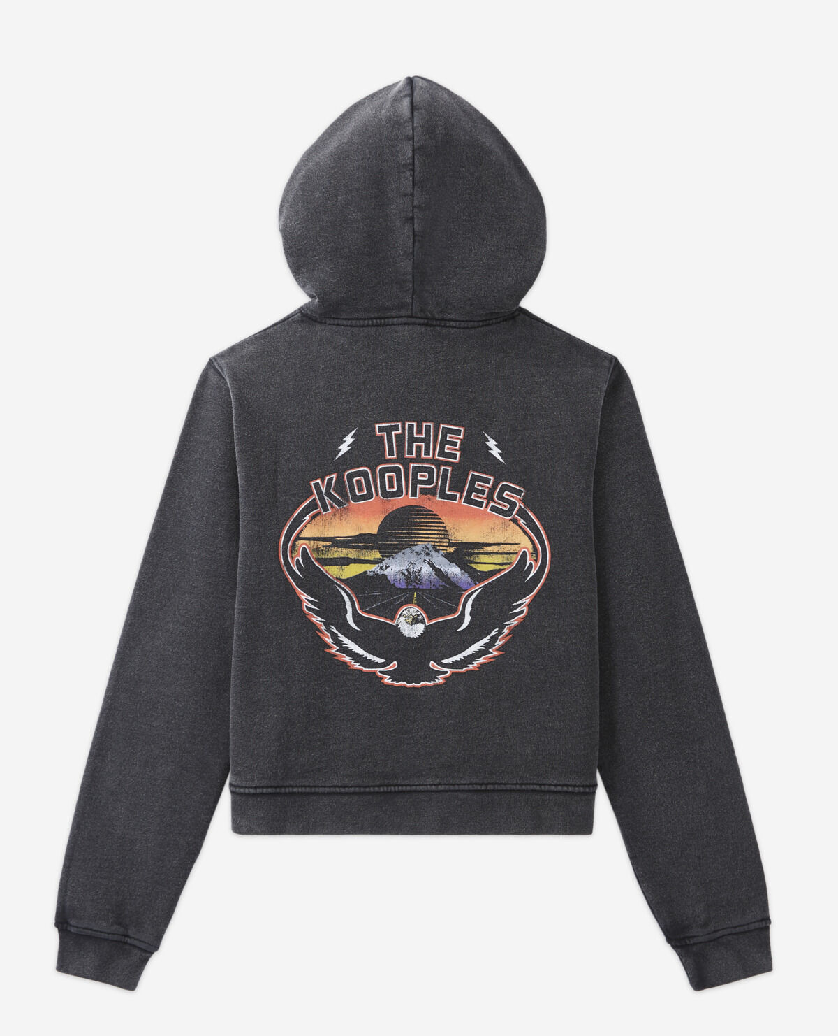 Printed black sweatshirt with eagle and logo