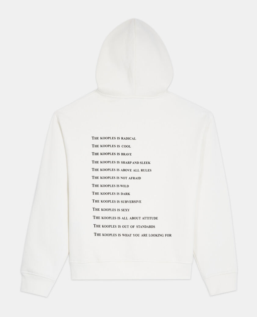 The Kooples WOMEN ECRU ecru sweatshirt with what is screen print