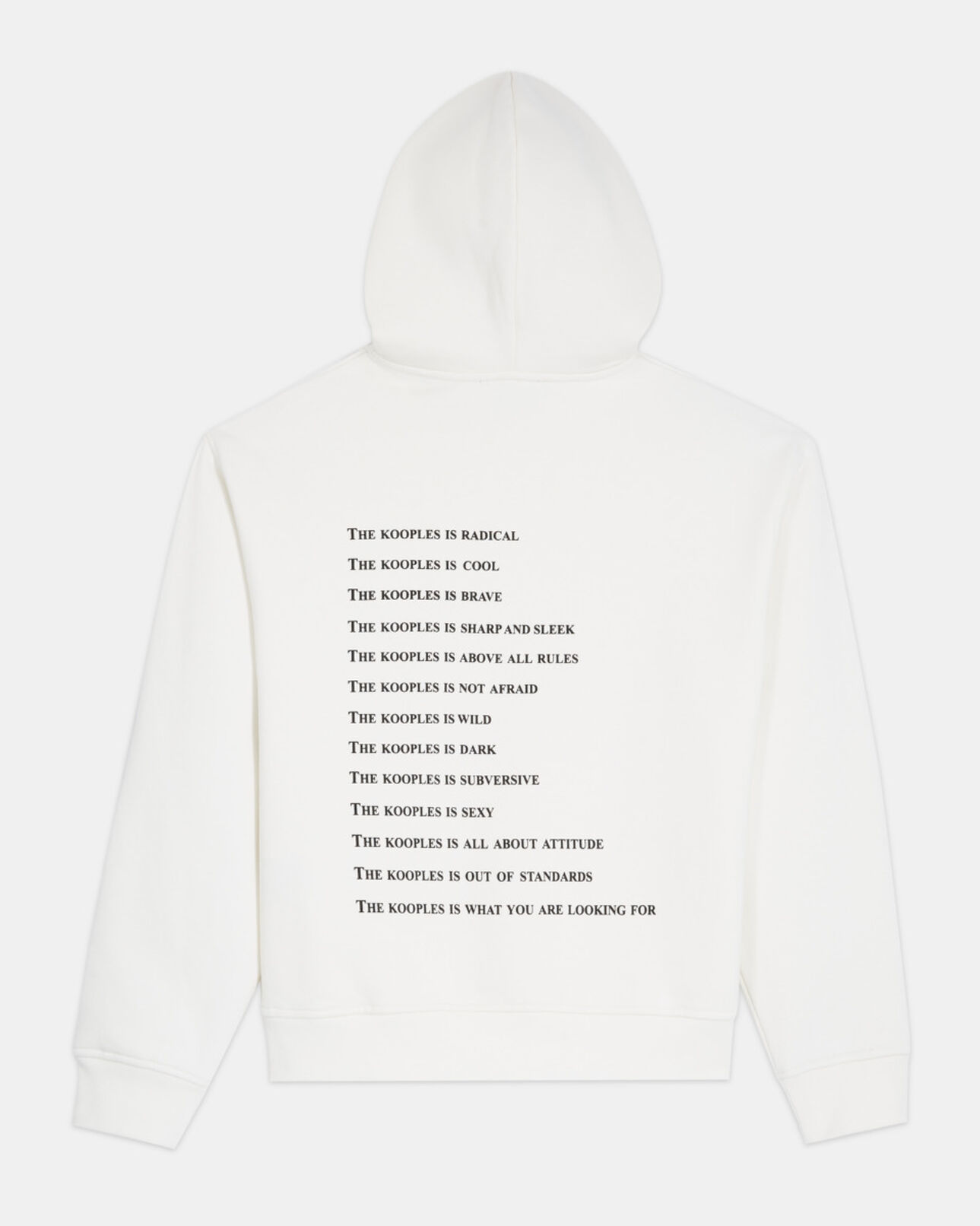 The Kooples MUJER ECRU sudadera blanco crudo serigrafía what is