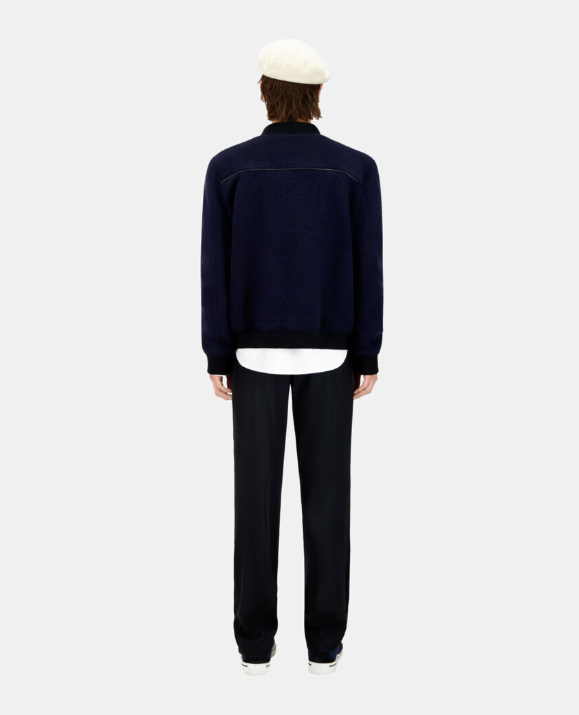 The Kooples HERREN DARK NAVY marineblaue jacke aus boucléstoff