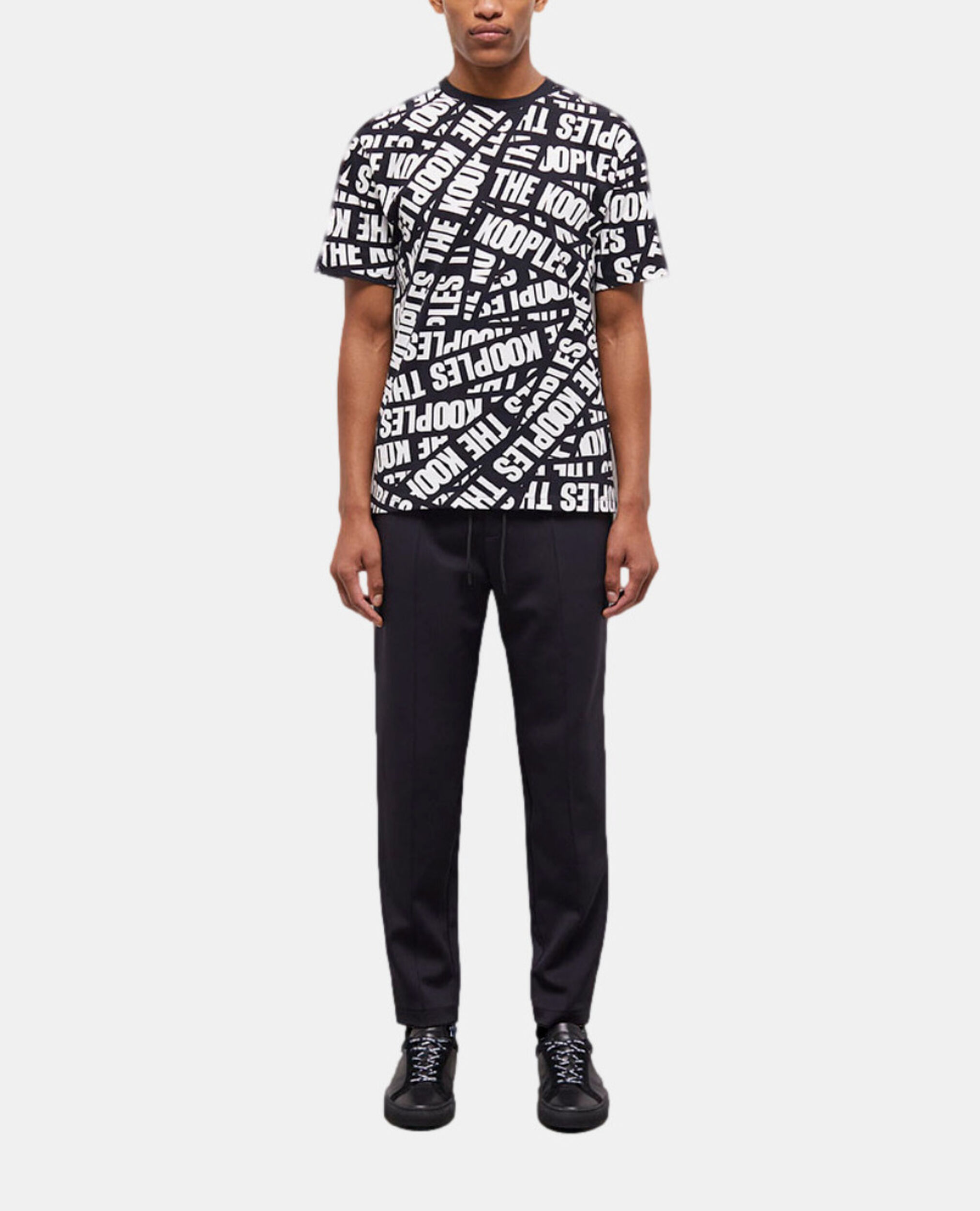 T-shirt with Tape logo, BLACK / WHITE, hi-res image number null
