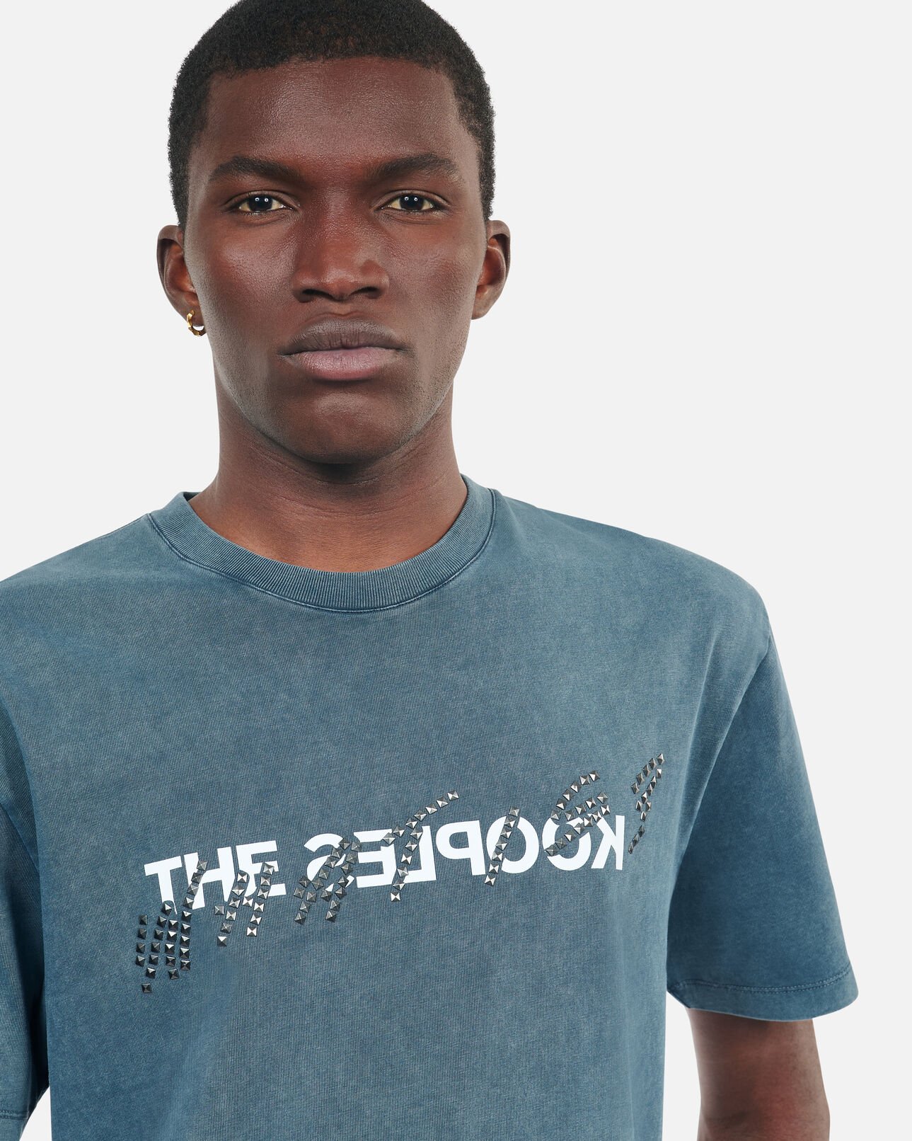 The Kooples HOMME DARK BLUE t-shirt what is avec clous bleu