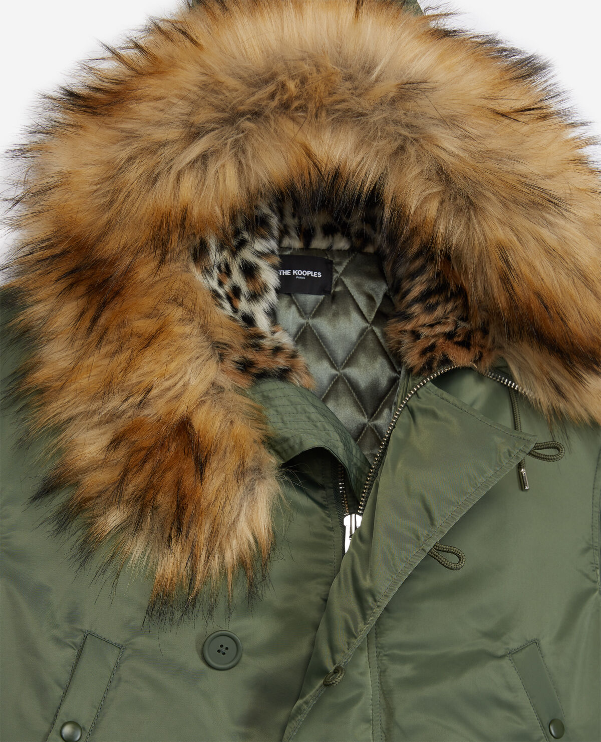 Oversize khaki parka The Kooples