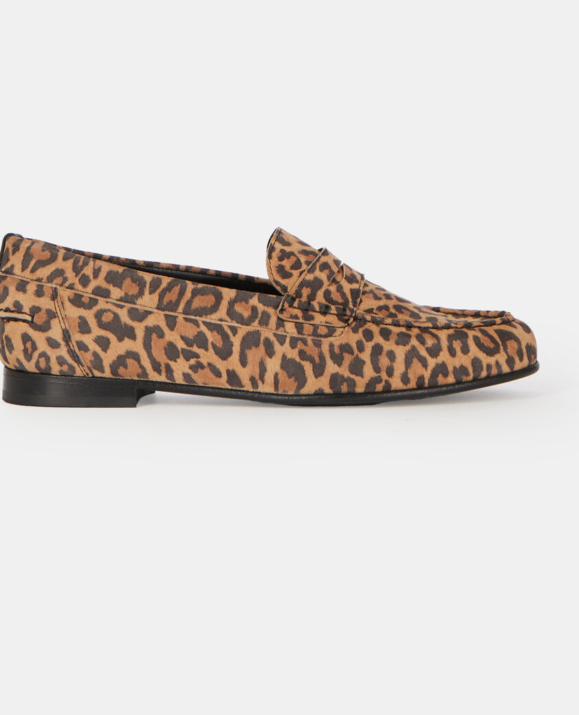 The Kooples FEMME LEOPARD mocassins en cuir imprim&eacute; l&eacute;opard