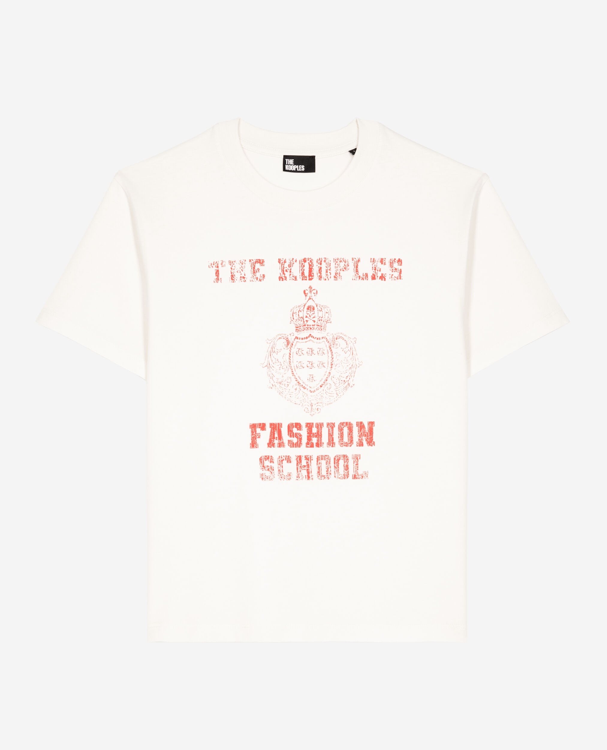 T-shirt with ecru screen printing, ECRU, hi-res image number null