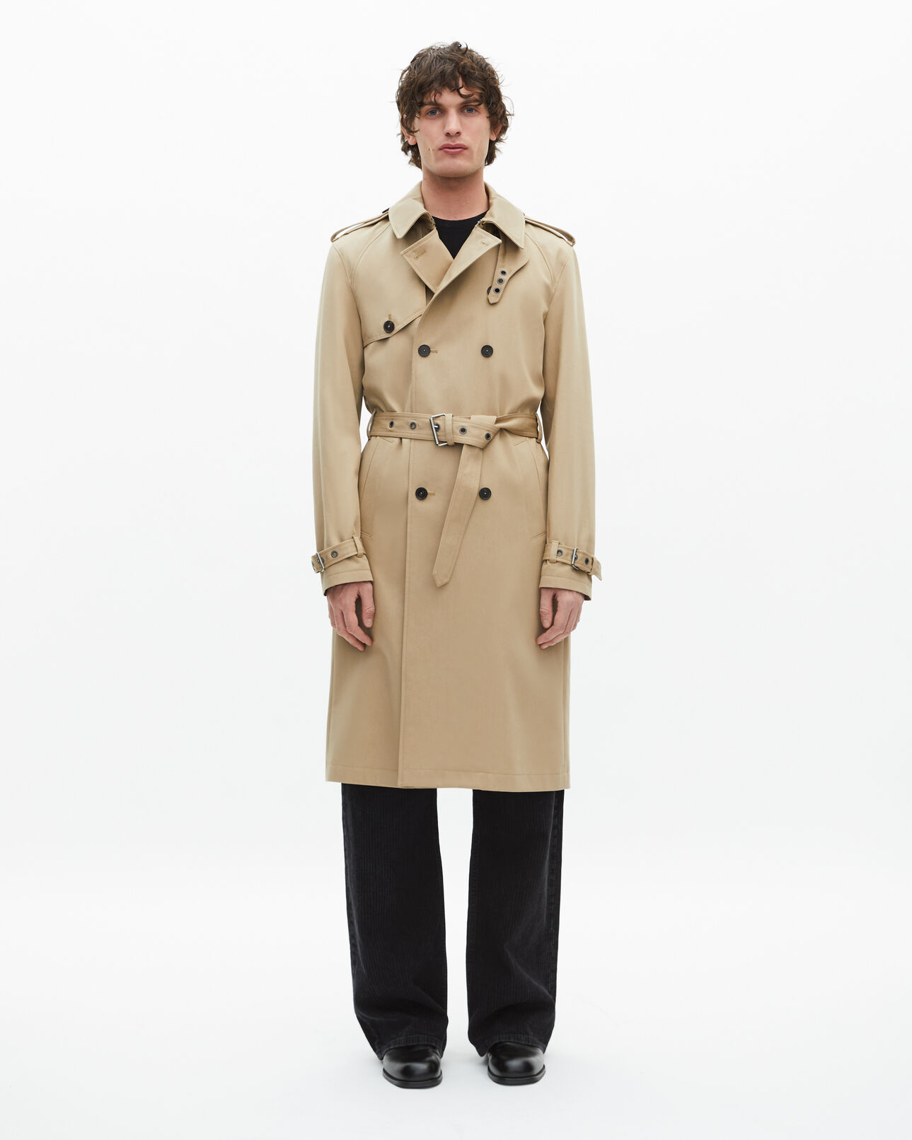 The Kooples MEN BEIGE long beige trench coat
