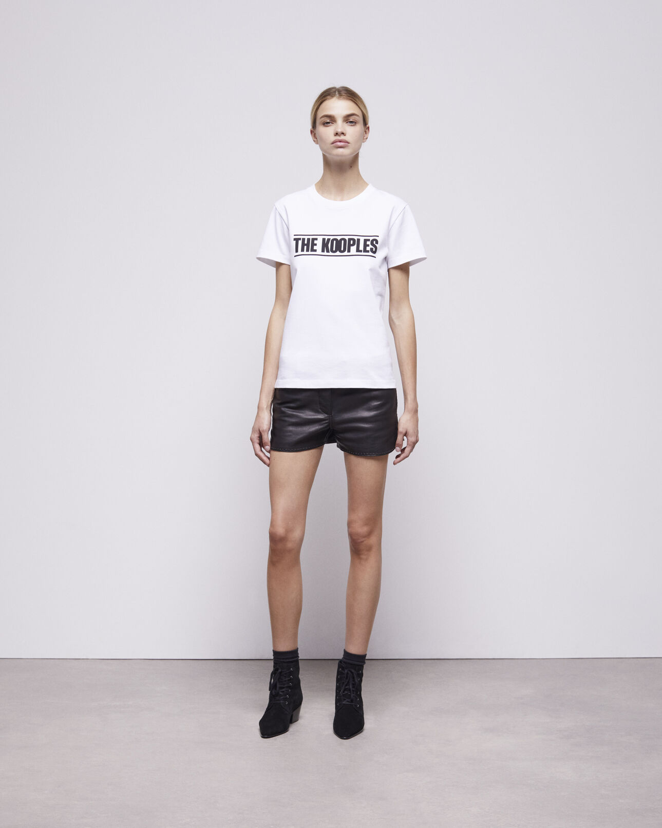 The Kooples FEMME WHITE t-shirt femme logo the kooples blanc