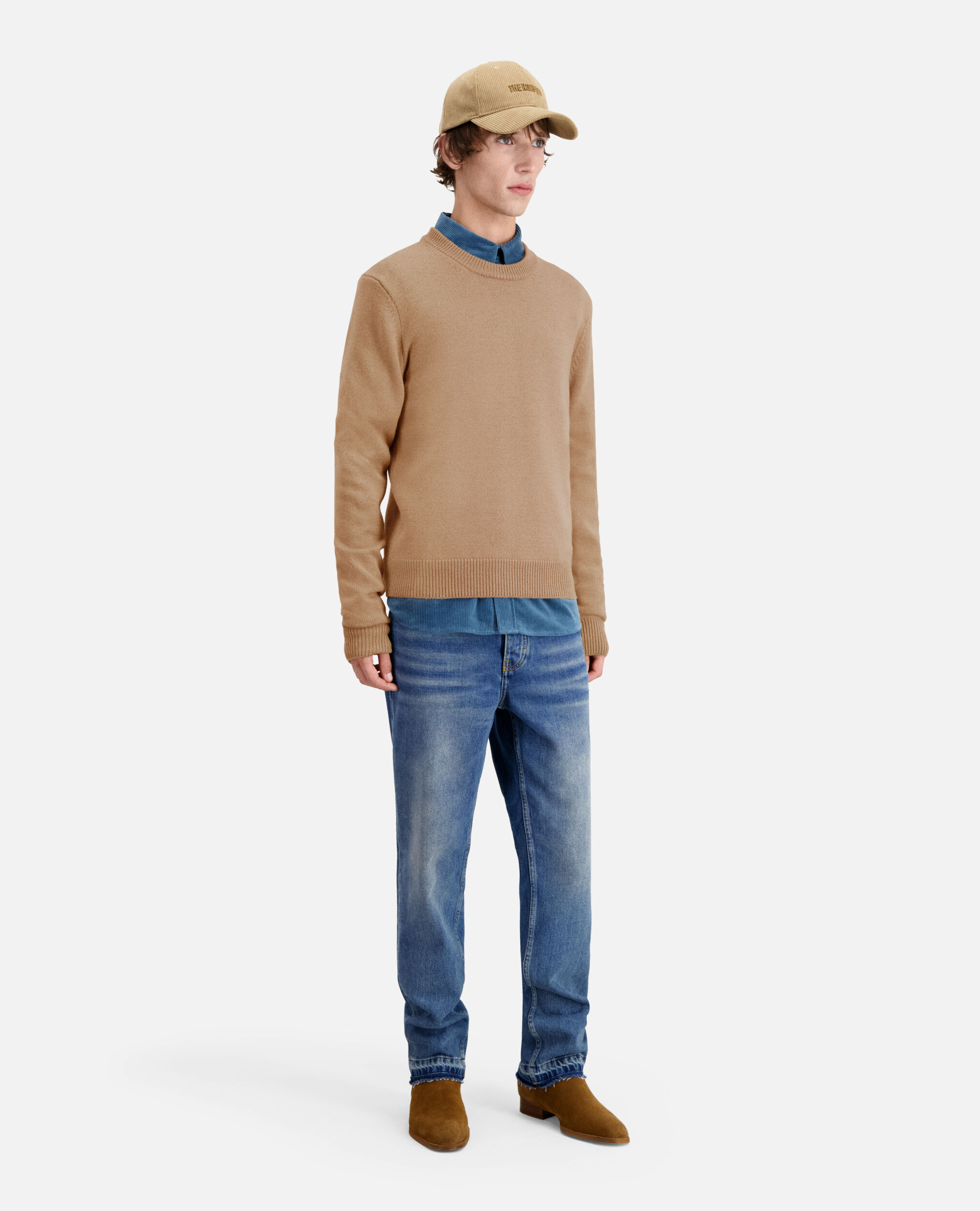 Brown wool sweater, BROWN-BEIGE, hi-res image number null