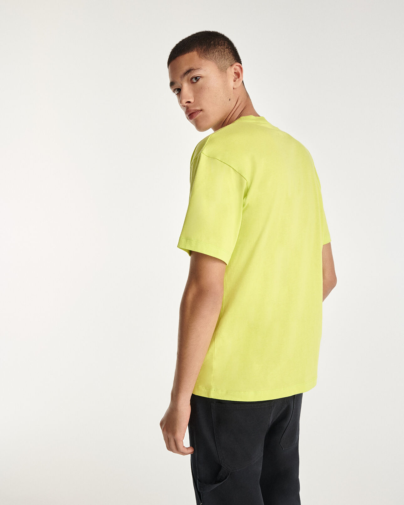 The Kooples HOMBRE YELLOW camiseta amarilla algodón fluorescente