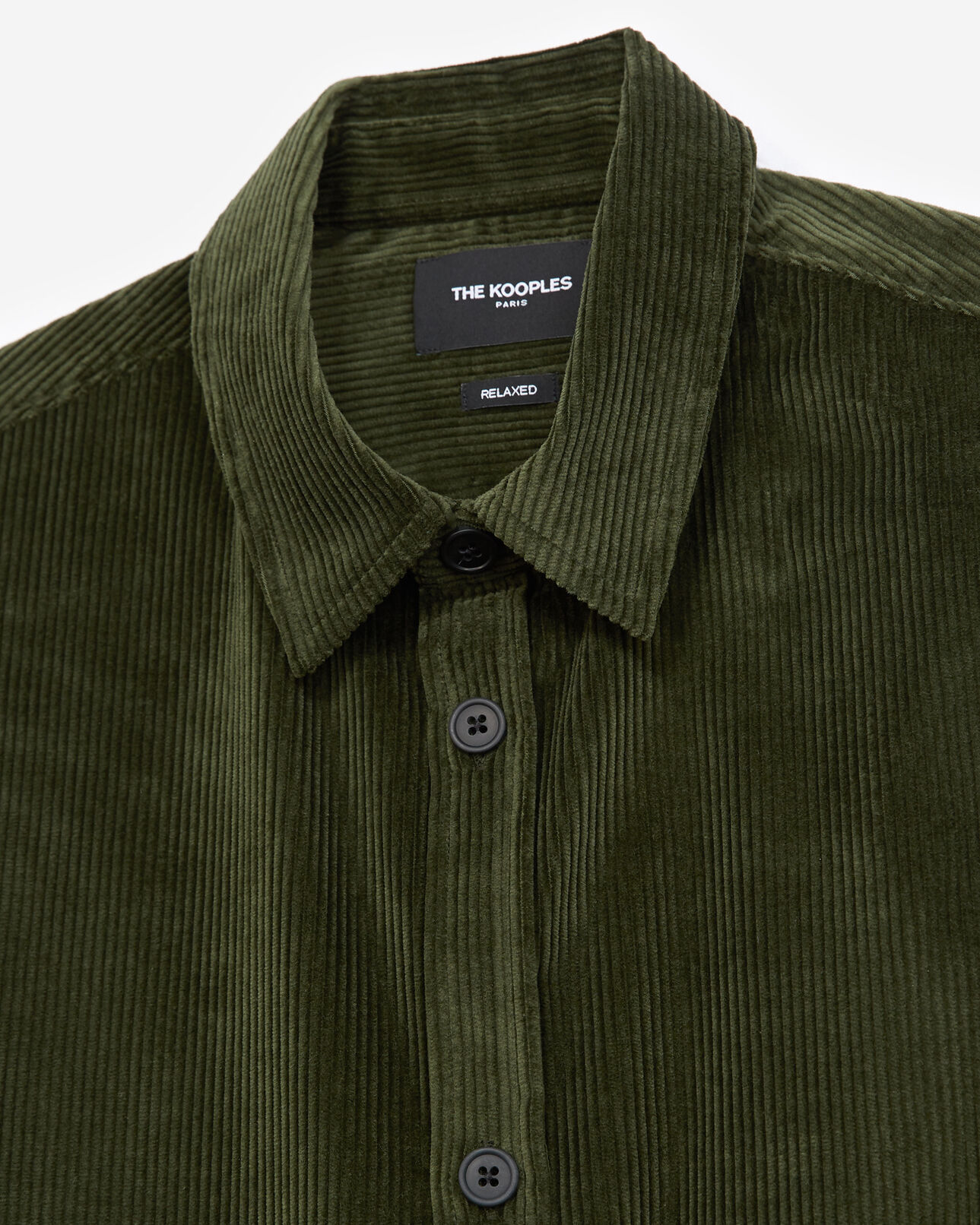 The Kooples HERREN GREEN kordhemd grün