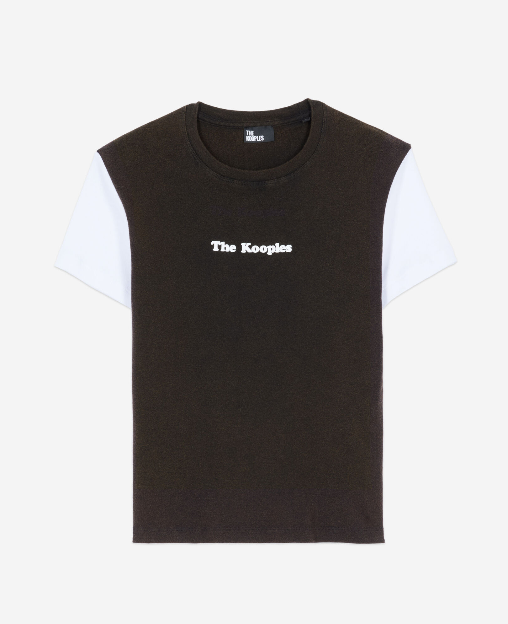 The Kooples WOMEN BROWN / BLACK dark brown logo t-shirt