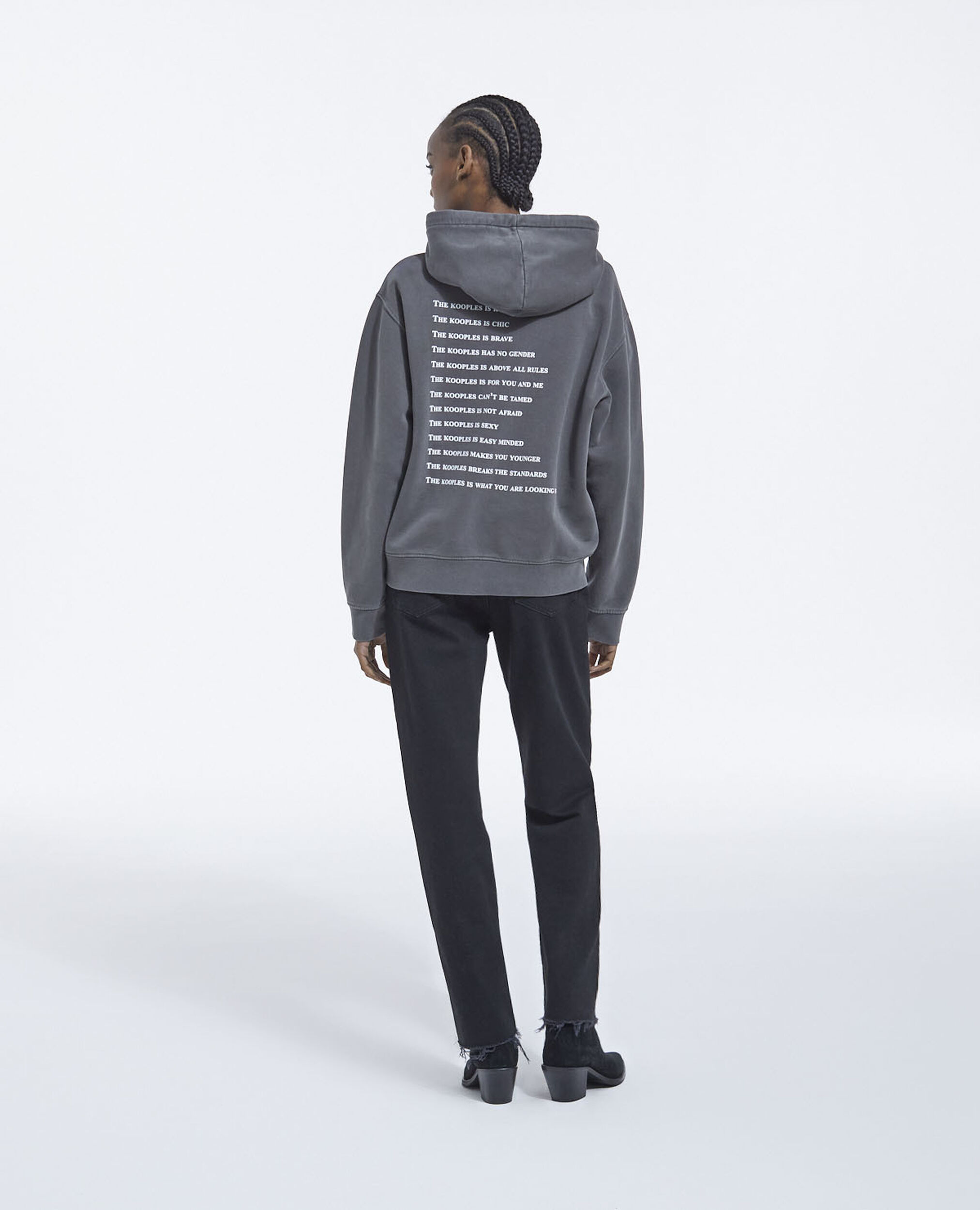 Sweat gris capuche What is The Kooples, GREY, hi-res image number null