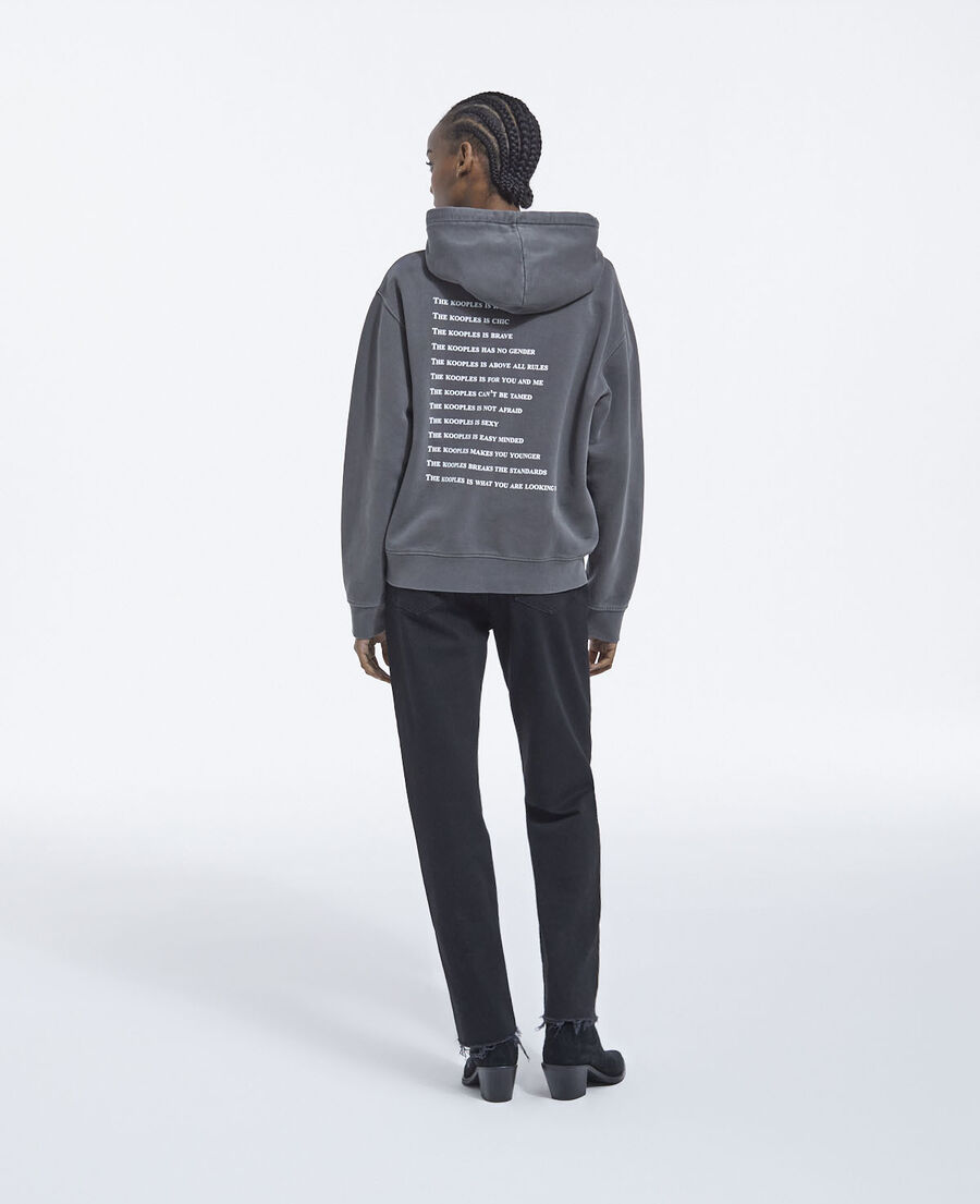 what is the kooples gray sweatshirt with hood