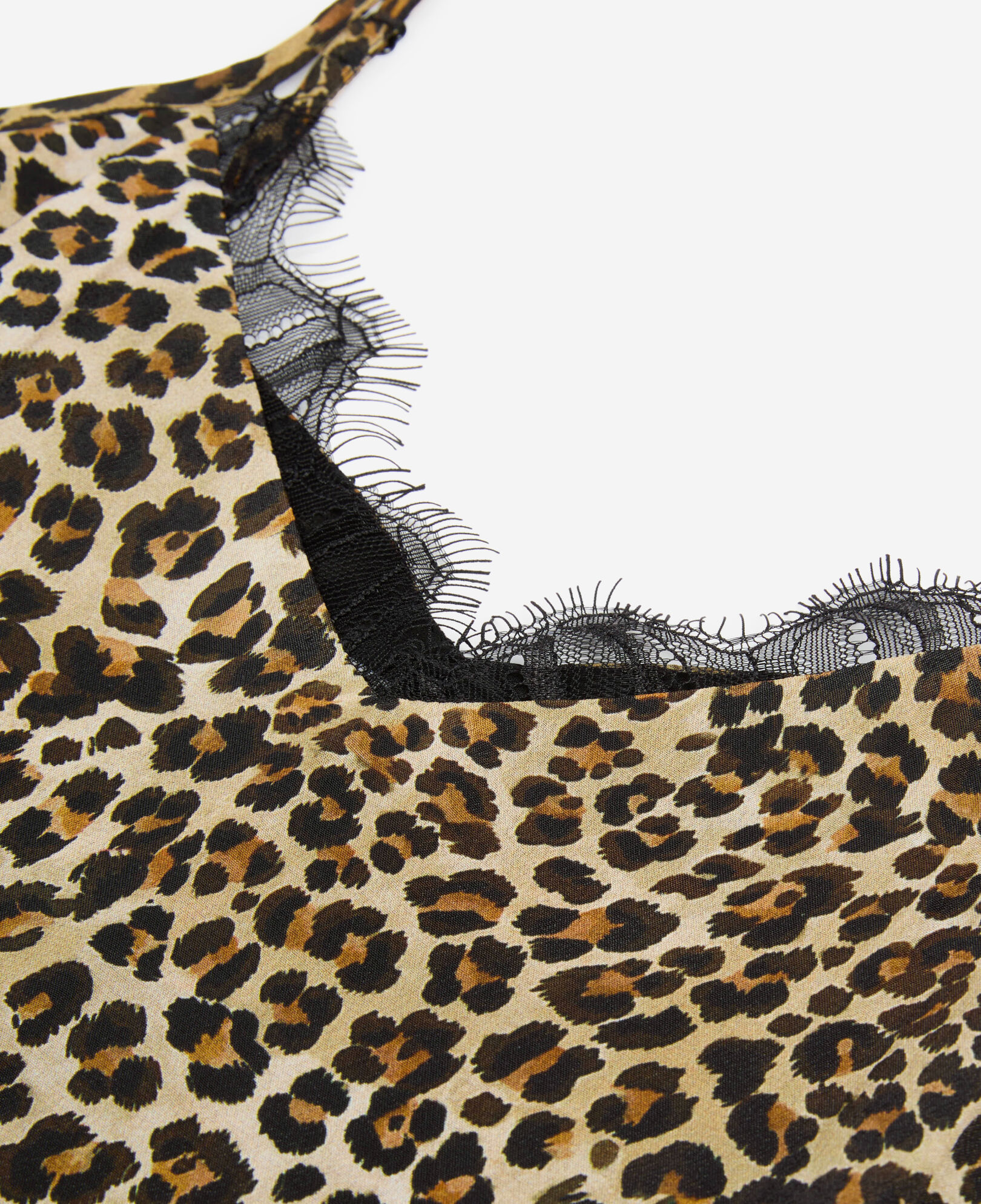 The Kooples MUJER LEOPARD vestido lencero largo estampado mezcla seda