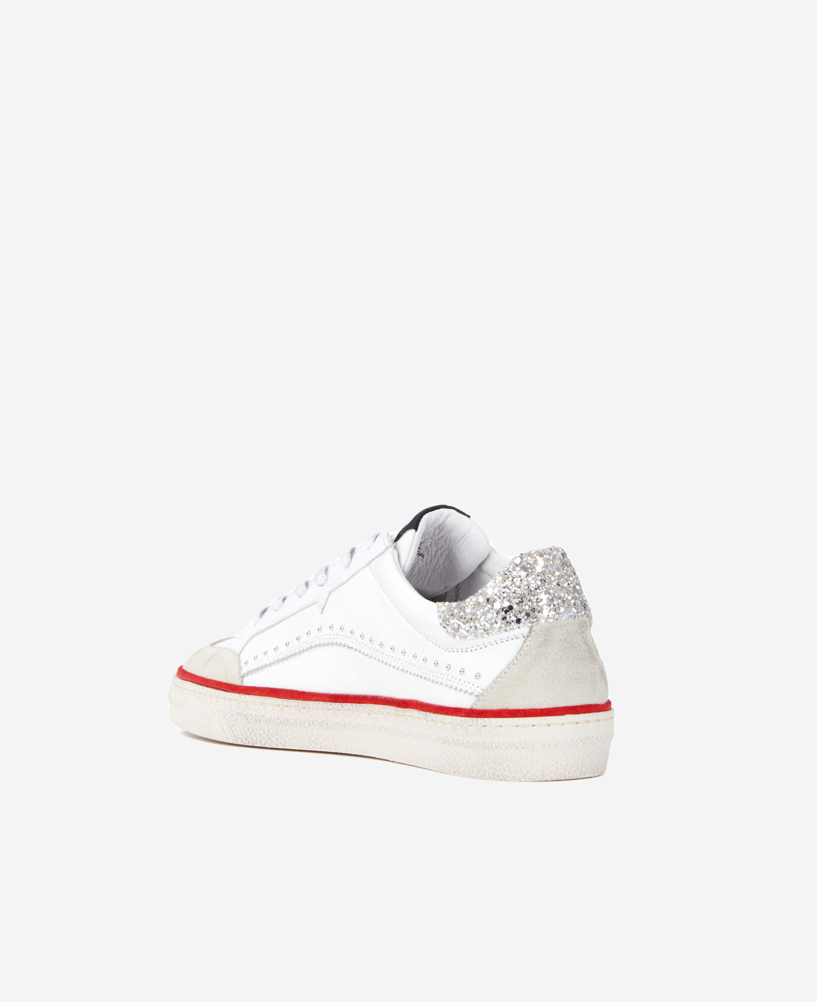 The Kooples WOMEN WHITE white leather sneakers