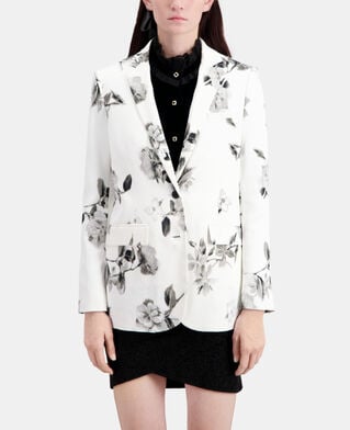 The Kooples FEMME ECRU veste tailleur imprimée