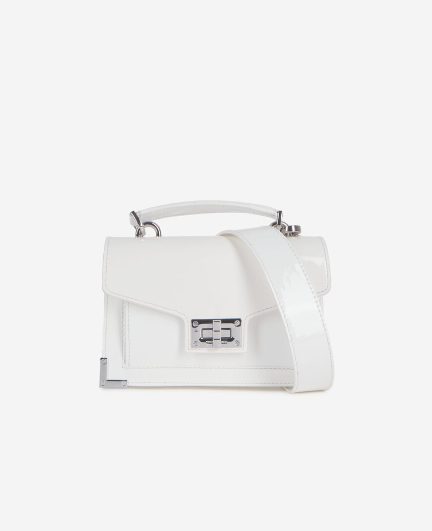 The Kooples FEMME WHITE sac emily new nano en cuir blanc