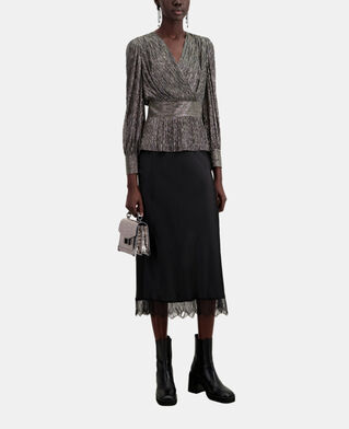 The Kooples DAMEN SILVER silbernes top