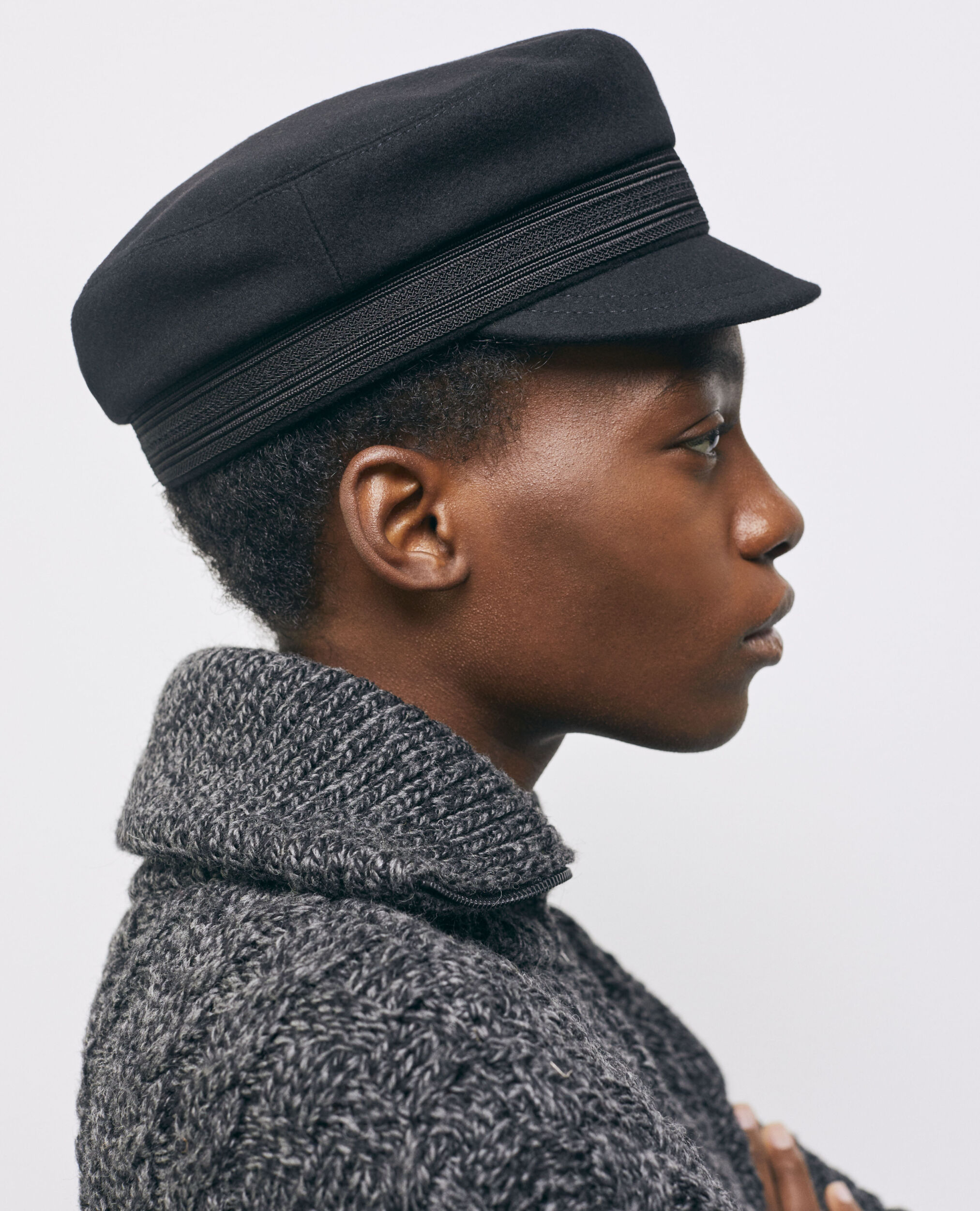 Black wool new arrivals cap