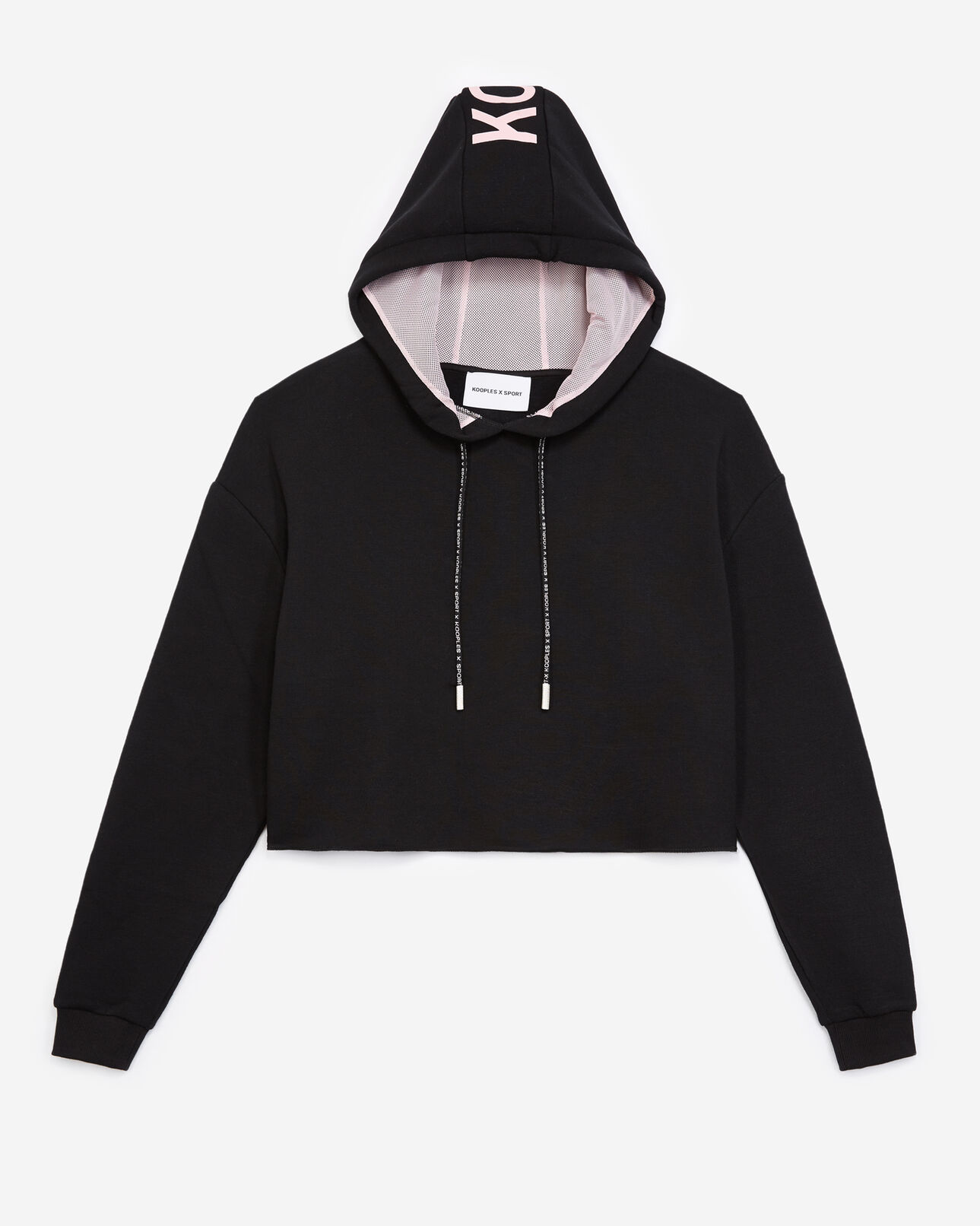 The Kooples MUJER BLACK sudadera negra capucha y logotipo