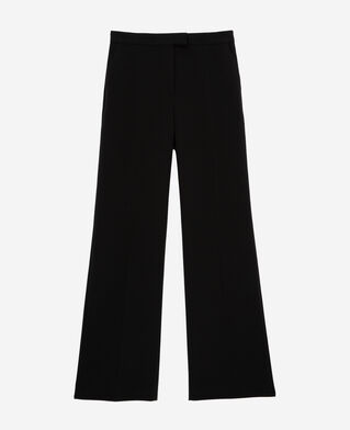 The Kooples WOMEN BLACK black straight-cut crepe tailored pants