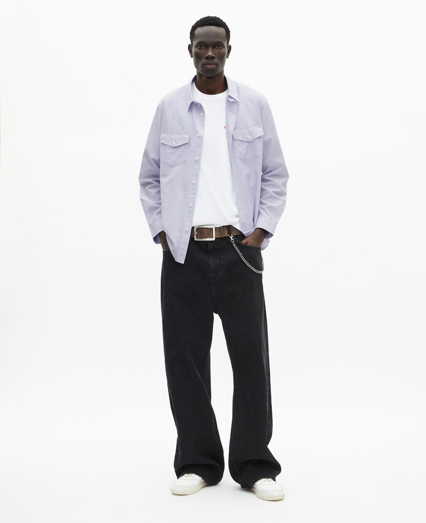 The Kooples H BLUE WHITE blue striped shirt