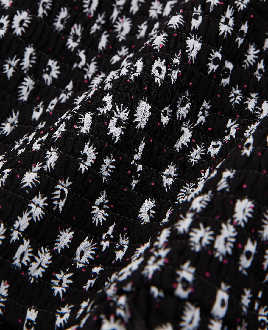 The Kooples WOMEN BLACK WHITE short printed skirt