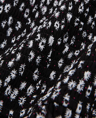 The Kooples WOMEN BLACK WHITE short printed skirt